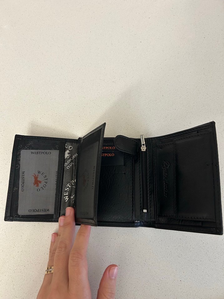 West Polo Siyah Baskılı Erkek Cüzdan - Görsel 3