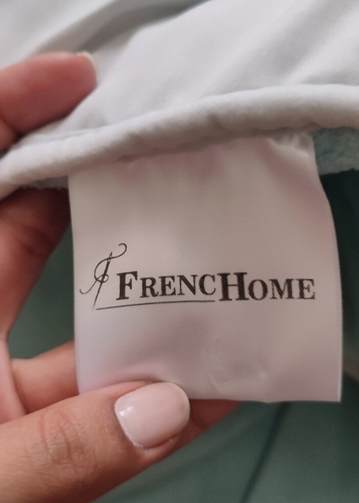 Su yeşili çift taraflı, çift kişilik yorgan  - Görsel 2