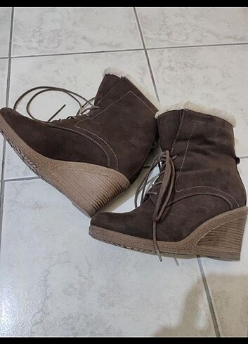 İçi tüylü rahat topuklu bot - Görsel 2