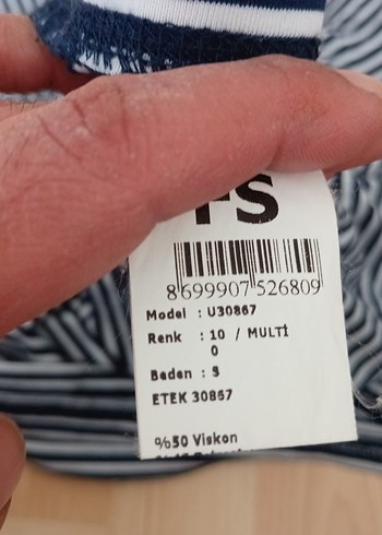 Lacivert Çizgili Piliseli Midi Hamile Eteği - Görsel 3