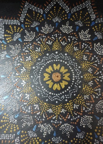 El Yapımı Mandala Tablo Dot Tekniği | 30 cm MDF