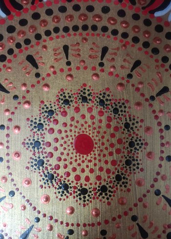 Tasarımcı El Yapımı Mandala Tablo Dot Tekniği | 30 cm MDF