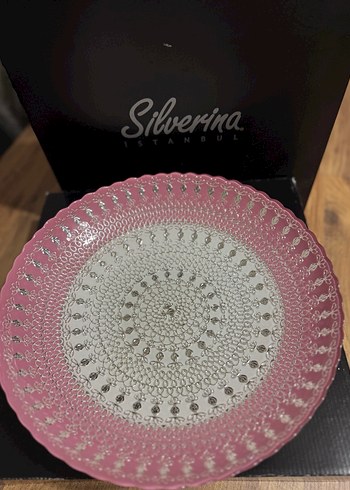 Pembe Yılan Desenli gümüş Tabak - Görsel 3