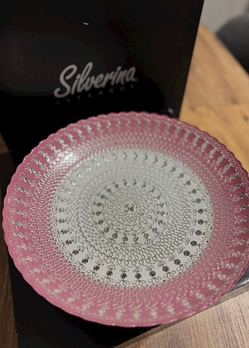 Pembe Yılan Desenli gümüş Tabak - Görsel 4