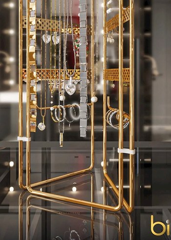 Parlak Altın Renkli takı Organizeri - Görsel 6