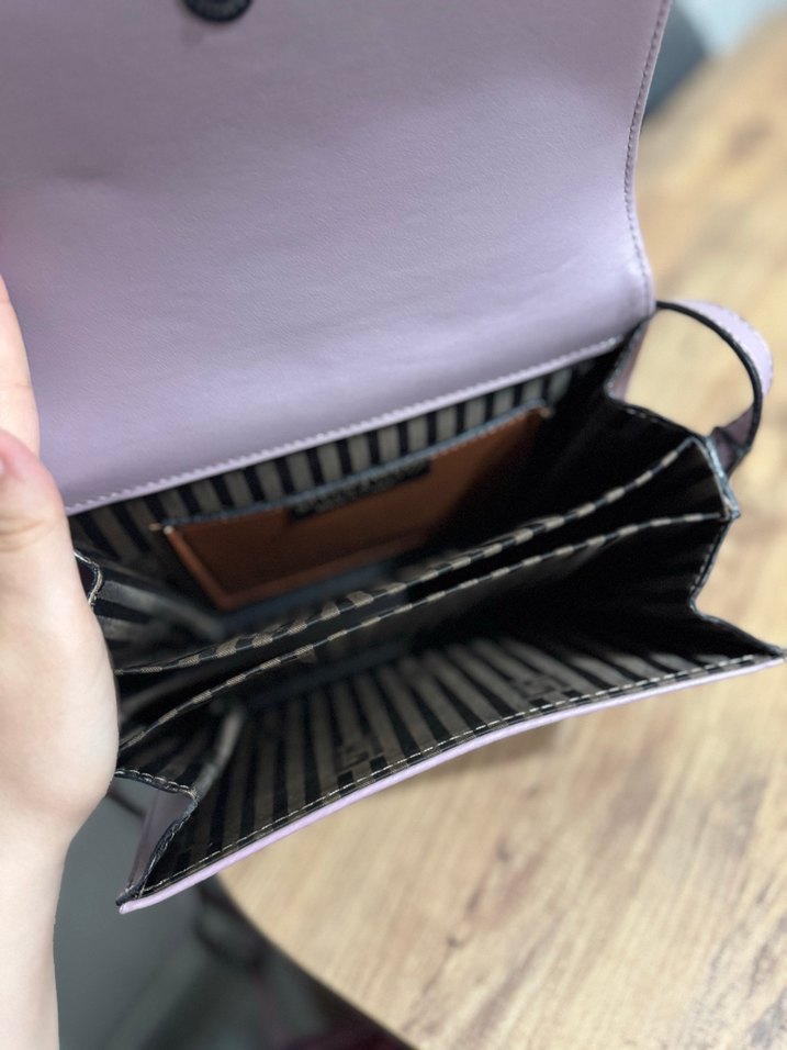 Klasik Şıklıkta Mor Deri Kadın Çanta - Görsel 4