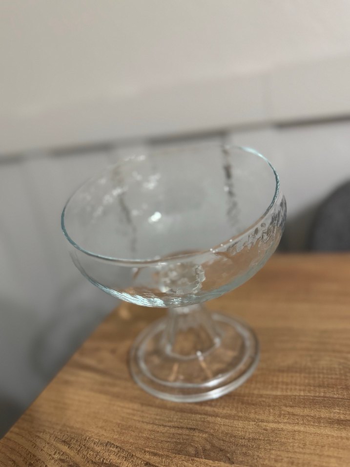 Ayaklı cam kase sunumluk - Görsel 4