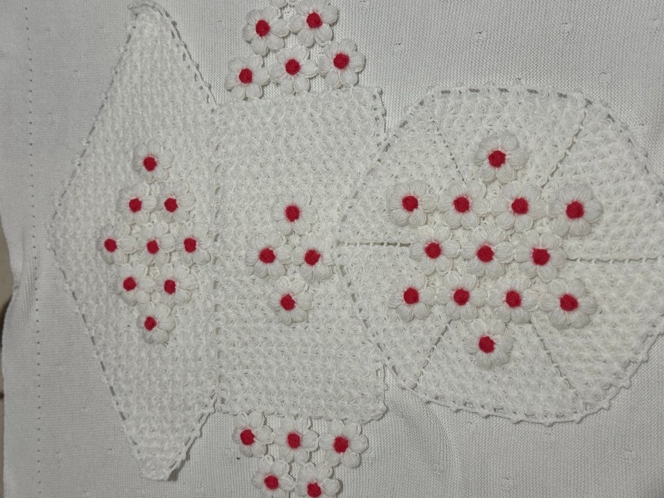Nakışlı Beyaz Örgü lif - Görsel 3
