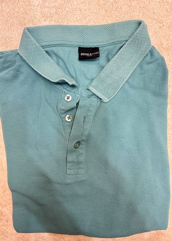 Kısa Kollu Kırmızı Süet Polo Tişört - Görsel 7