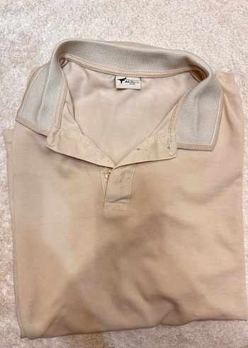 Kısa Kollu Kırmızı Süet Polo Tişört - Görsel 2