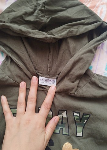 Kız Çocuk Kapüşonlu Uzun Kollu Sweatshirt - Görsel 2