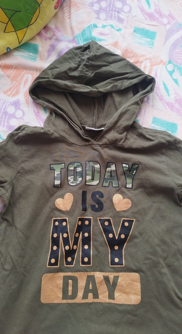 Kız Çocuk Kapüşonlu Uzun Kollu Sweatshirt - Görsel 5