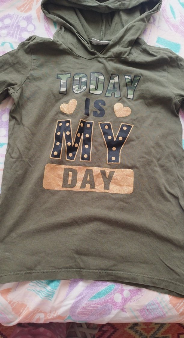 Kız Çocuk Kapüşonlu Uzun Kollu Sweatshirt - Görsel 4