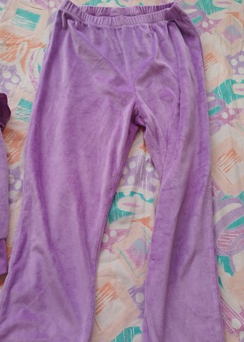 12-13 Yaş Beden Mor Tie-Dye Bol Kesim Sweatshirt ve Eşofman