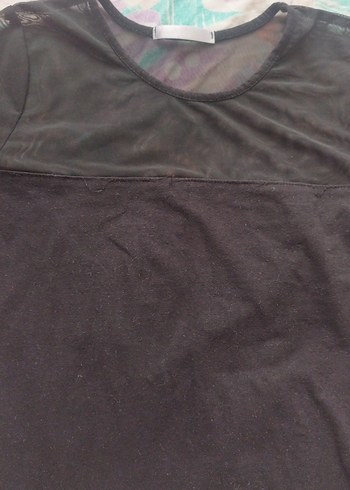 Dantel Detaylı Siyah Uzun Kollu Bluz - Görsel 4