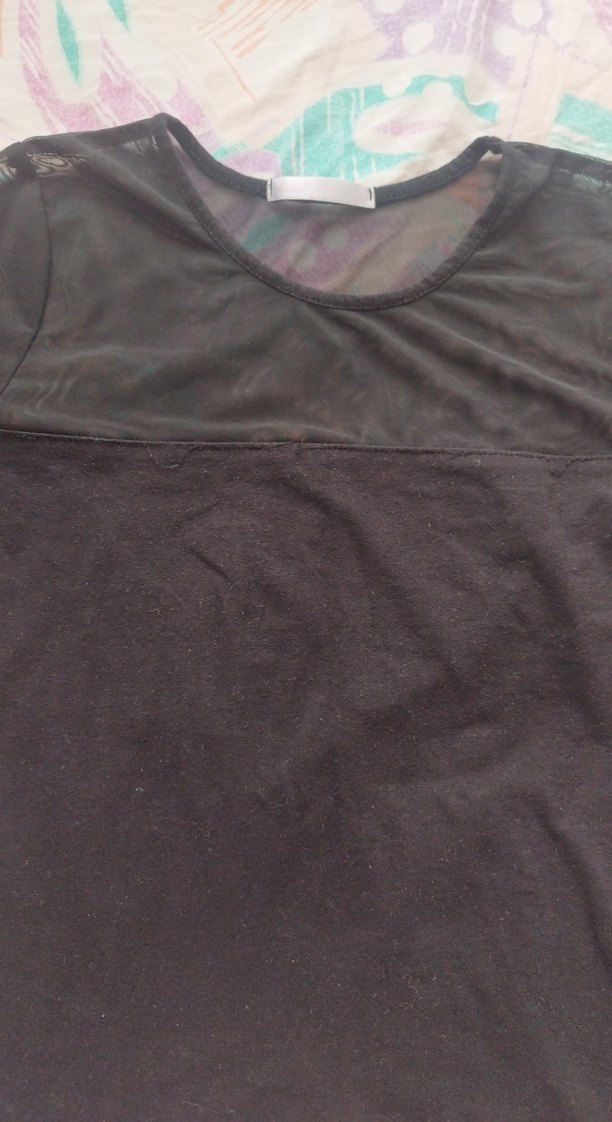 Dantel Detaylı Siyah Uzun Kollu Bluz - Görsel 4