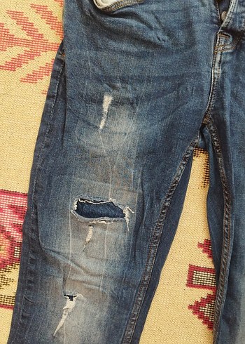 Kadın Renkli Bol Kesim Denim Jean - Görsel 3