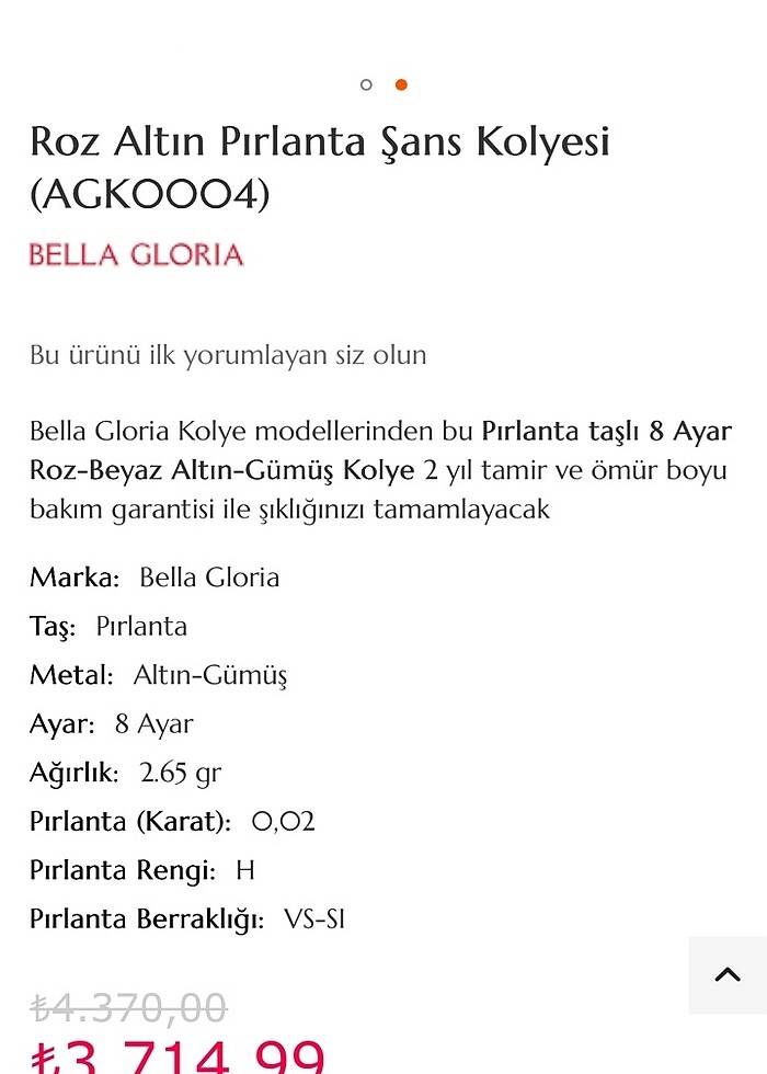 Pırlantalı kolye - Görsel 3