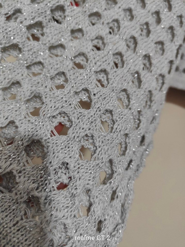 Gri Örgü simli Kazak - Görsel 2