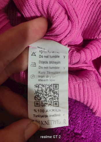 Pembe Kısa Kollu Triko Kazak - Görsel 6