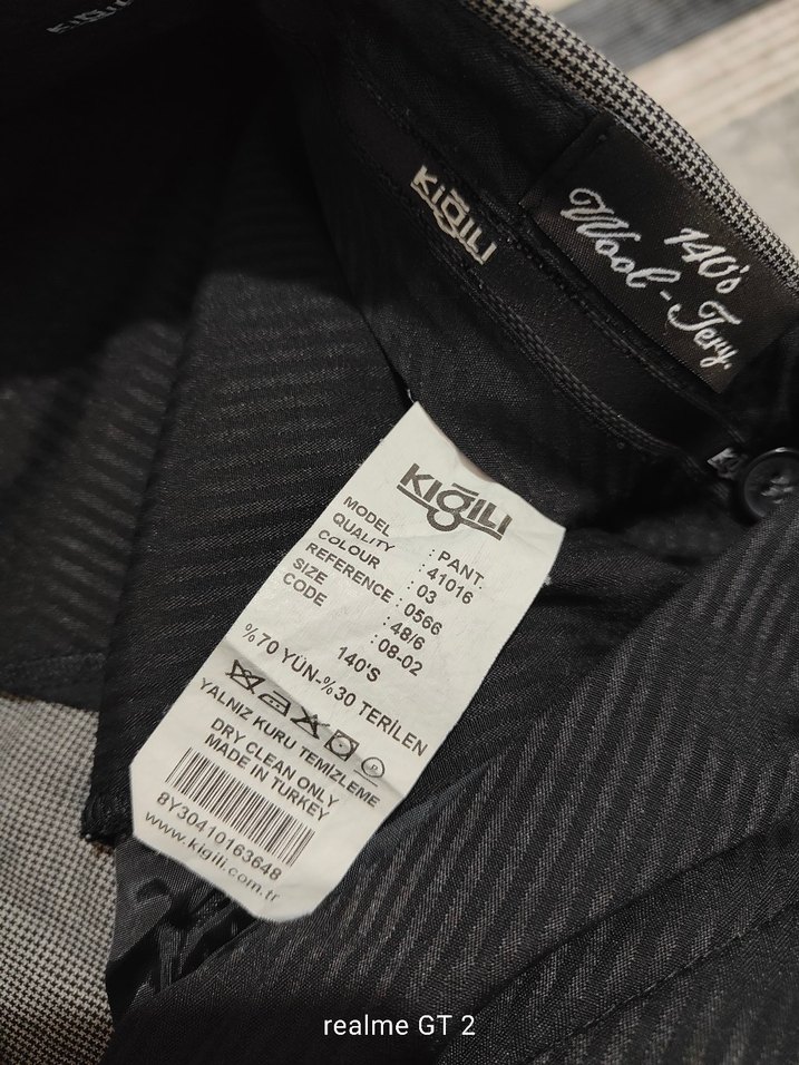 Kiğılı ince kumaş pantolon - Görsel 2