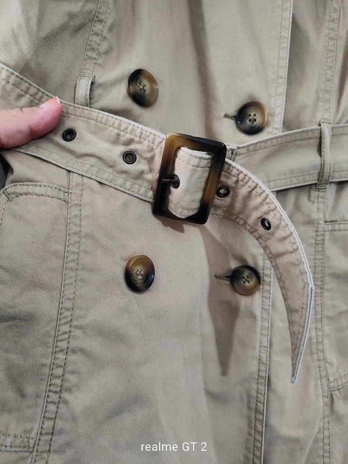 Kadın Bej Midi Trençkot - Görsel 4