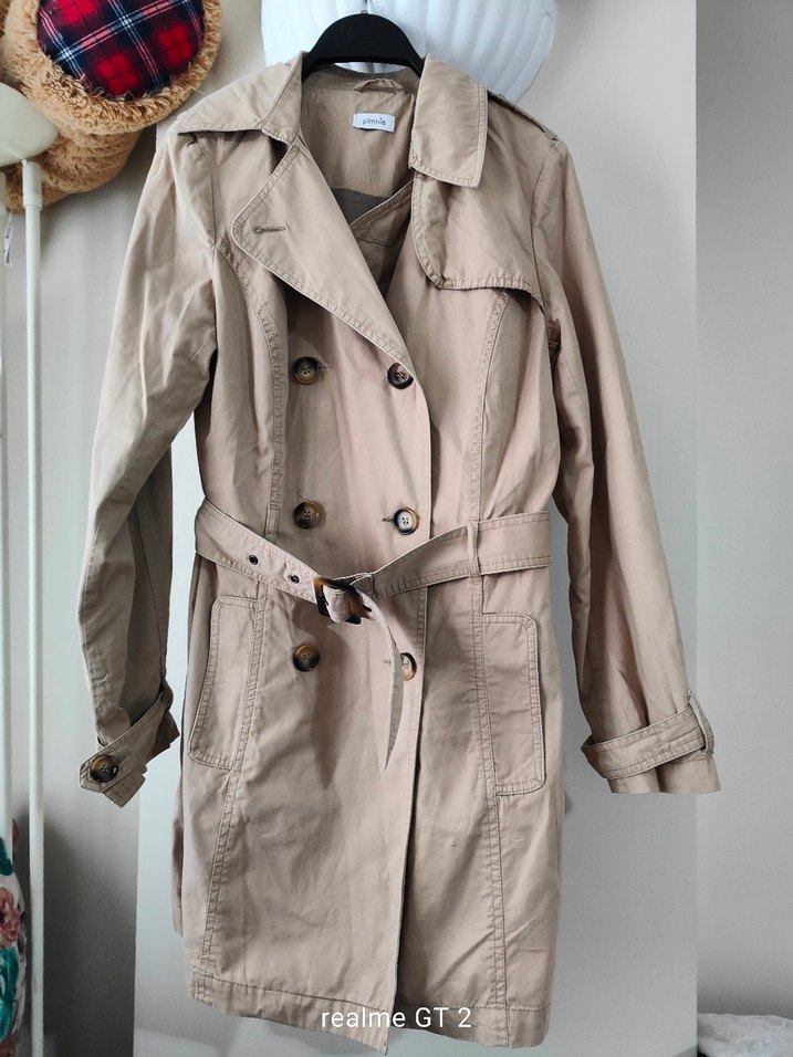 Kadın Bej Midi Trençkot - Görsel 2