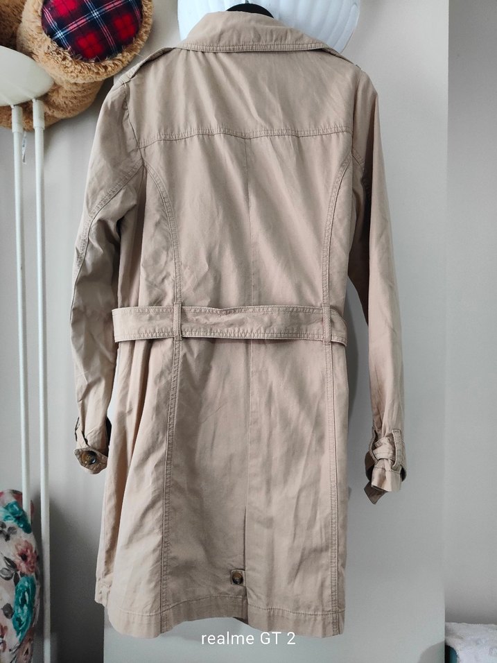 Kadın Bej Midi Trençkot - Görsel 3