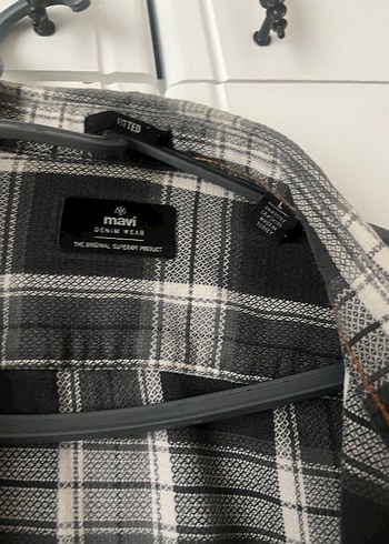 Mavi Jeans Gri Ekose Uzun Kollu erkek Gömlek