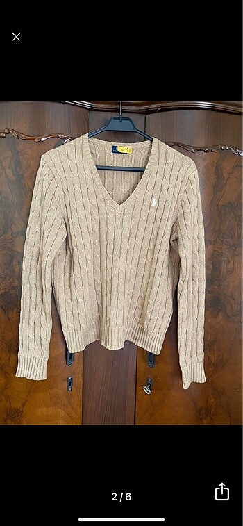 Ralph lauren saç örgü kazak
