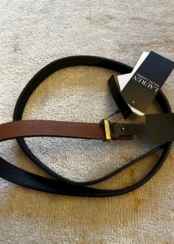 Siyah Deri Kadın Kemer RIL Tokalı - Görsel 2