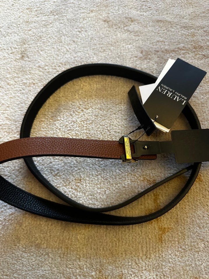 Siyah Deri Kadın Kemer RIL Tokalı - Görsel 2