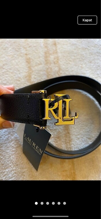 Ralph lauren siyah kemer ince 2.5 cm eninde