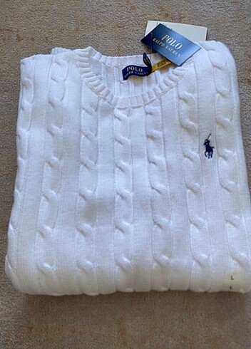 Ralph Lauren beyaz saçörgüsü kazak