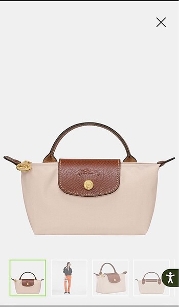 Longchamp xs mini boy krem çanta