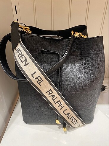 Ralph Lauren siyah büzgülü çanta
