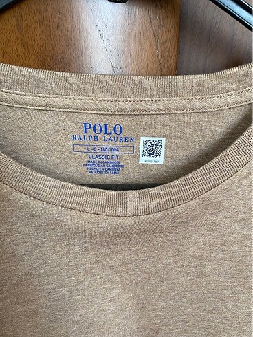 l Beden Ralph Lauren erkek camel tişört L beden