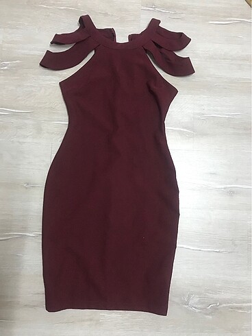 Bordo elbise