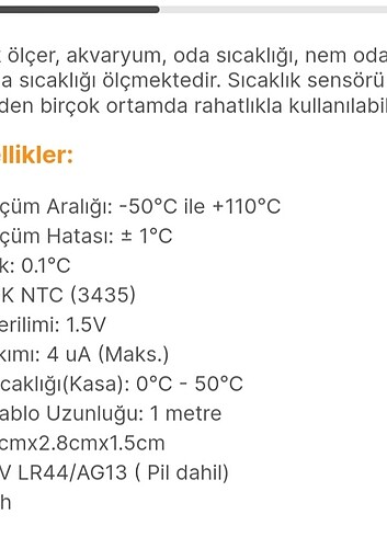  Dijital Termometre - Su Geçirmez Prob
