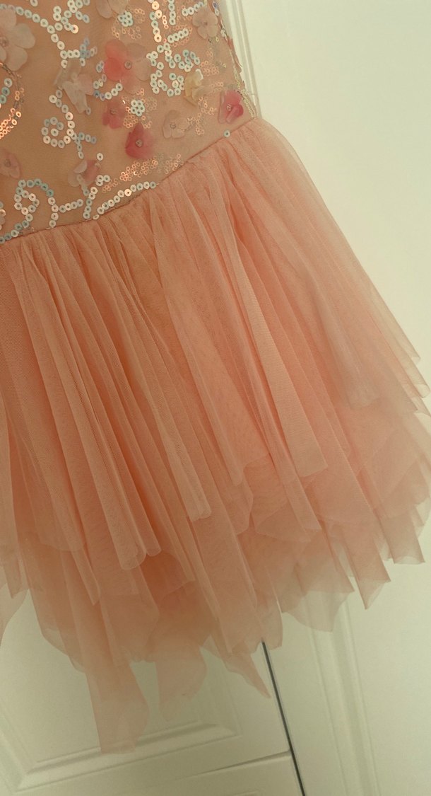 Pembe Nakışlı Bohem Kız Elbisesi - Görsel 4