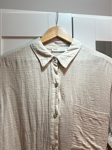 m Beden pull and bear muslin gomlek