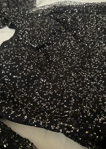 Siyah Taş Detay Abiye - Görsel 4