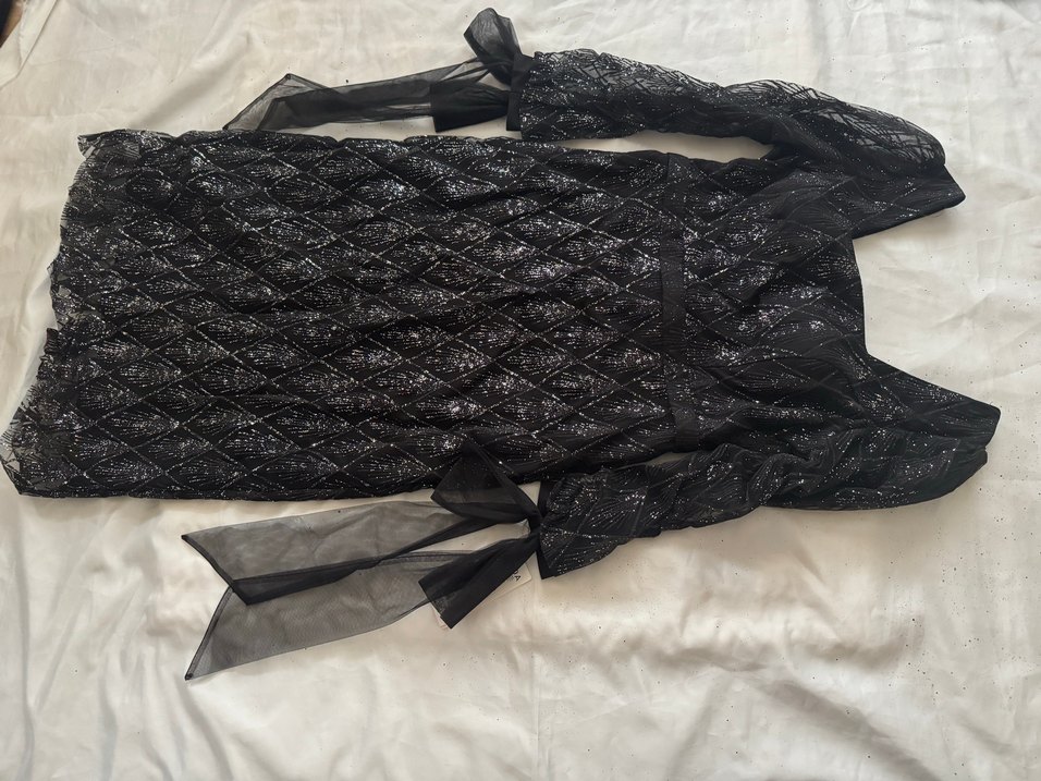 Siyah Pilili Uzun Abiye Elbise - Görsel 5