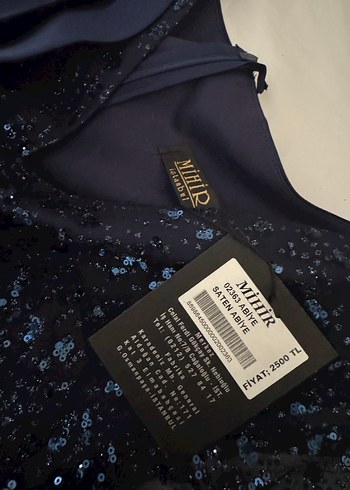 Lacivert Kuyruklu  Uzun Abiye Elbise - Görsel 2