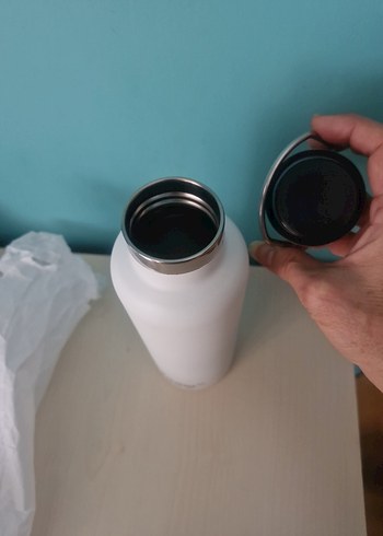 Beyaz Çelik Termos Matara - Görsel 2