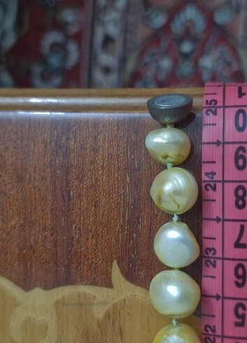 Beden ten rengi Renk Vintage iri gerçek inci kolye