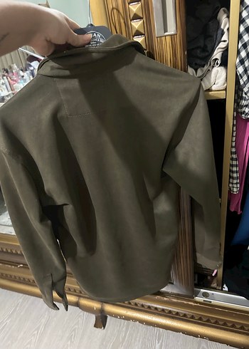 Düğmeli Erkek Süet Ceket, Regular Fit, Haki - Görsel 3