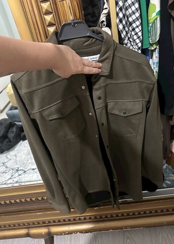 Düğmeli Erkek Süet Ceket, Regular Fit, Haki - Görsel 2