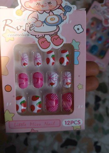 Pastel Renkli 12 Parça Tırnak Süslemeleri - Görsel 6