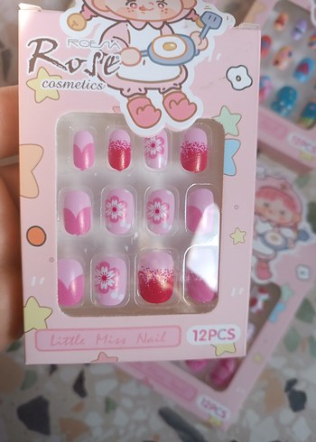 Pastel Renkli 12 Parça Tırnak Süslemeleri - Görsel 4